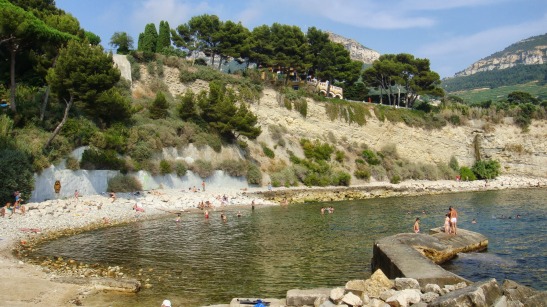 Rocky beach in Cassis, by Penne Cole